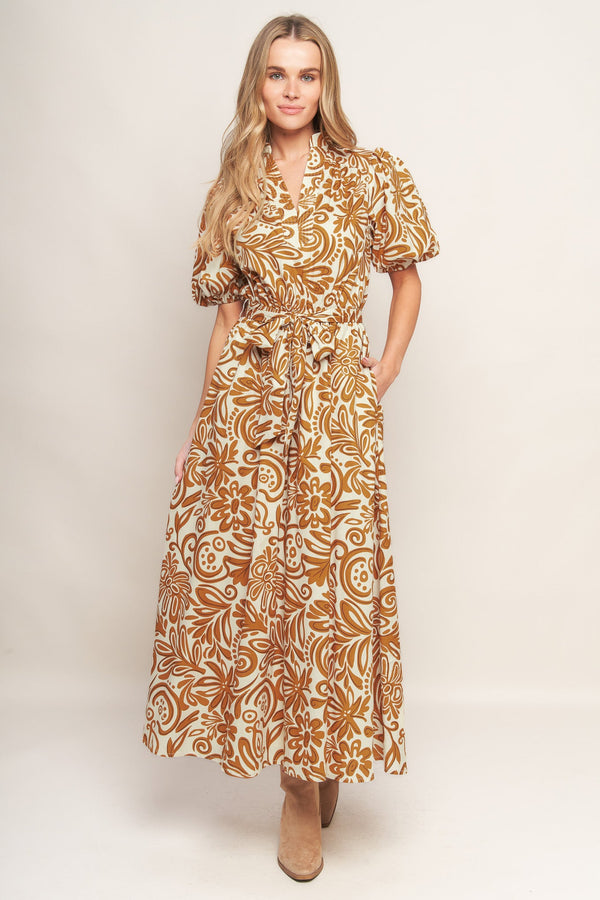 cinnamon-garden-woven-midi-dress Flying Tomato-Sophia's StyleDRESSES-1